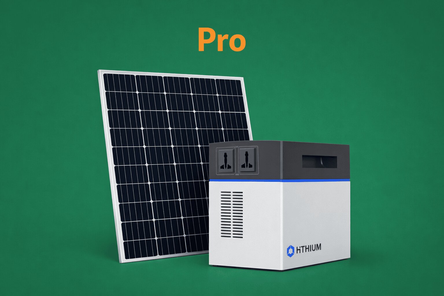 2kWh power station with solar panel